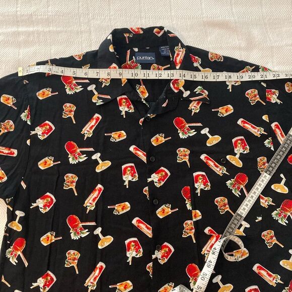 Margarita All Over Print Button Down Men’s Shirt L Party Shirt Vacation Festival - Picture 3 of 9